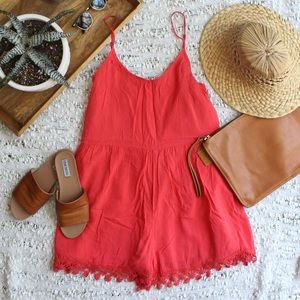 Forever21  Romper | Lace Trim